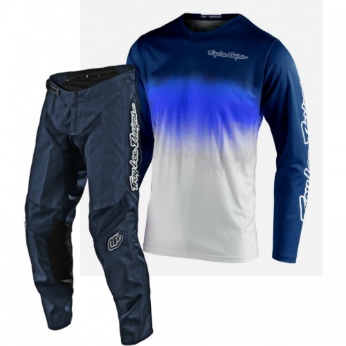 CONJUNTO TROY LEE DESIGNS 2021 GP STAIN'D - NAVY / BRANCO